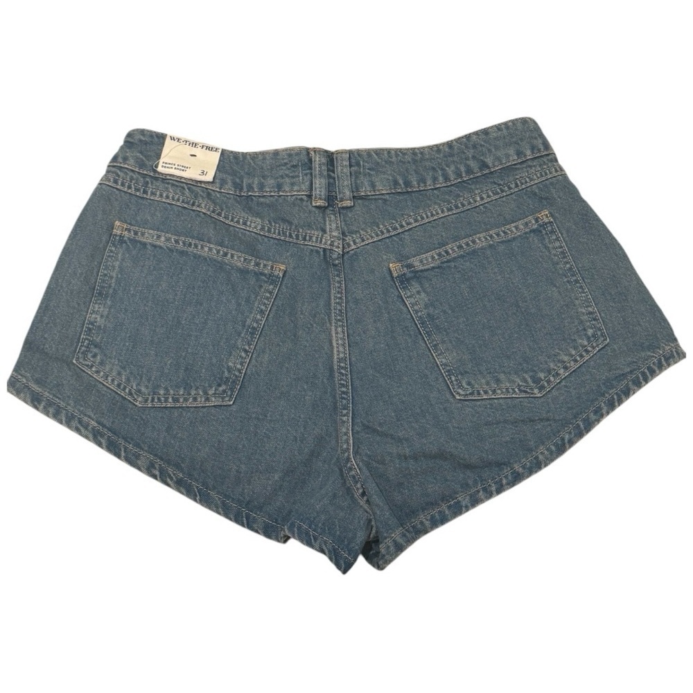 NWT  Free People Women's Blue We The Free Prince Street Micro Denim Shorts Sz 31 - Picture 4 of 4